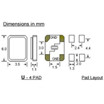 STD四腳貼片晶振\醫療設備6G晶振\AAU60M000000FHE18H